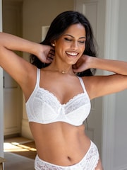 Pour Moi White Non Padded Rebel Padded Plunge Bra - Image 1 of 4
