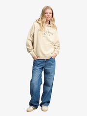 Superdry Taupe Brown Luxe Casual Relaxed Hoodie - Image 3 of 5