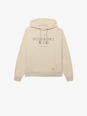 Superdry Taupe Brown Luxe Casual Relaxed Hoodie - Image 5 of 5