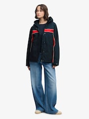 Superdry Blue Vintage Hooded Wind Jacket - Image 3 of 6