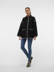 VERO MODA Black Stitch Detail Button Up Oversized Jacket - Image 3 of 6