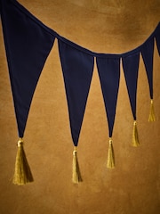 Navy Blue Eid Fabric Bunting - Image 2 of 4