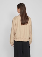 VILA Cream Bomber Jacket - Image 2 of 7