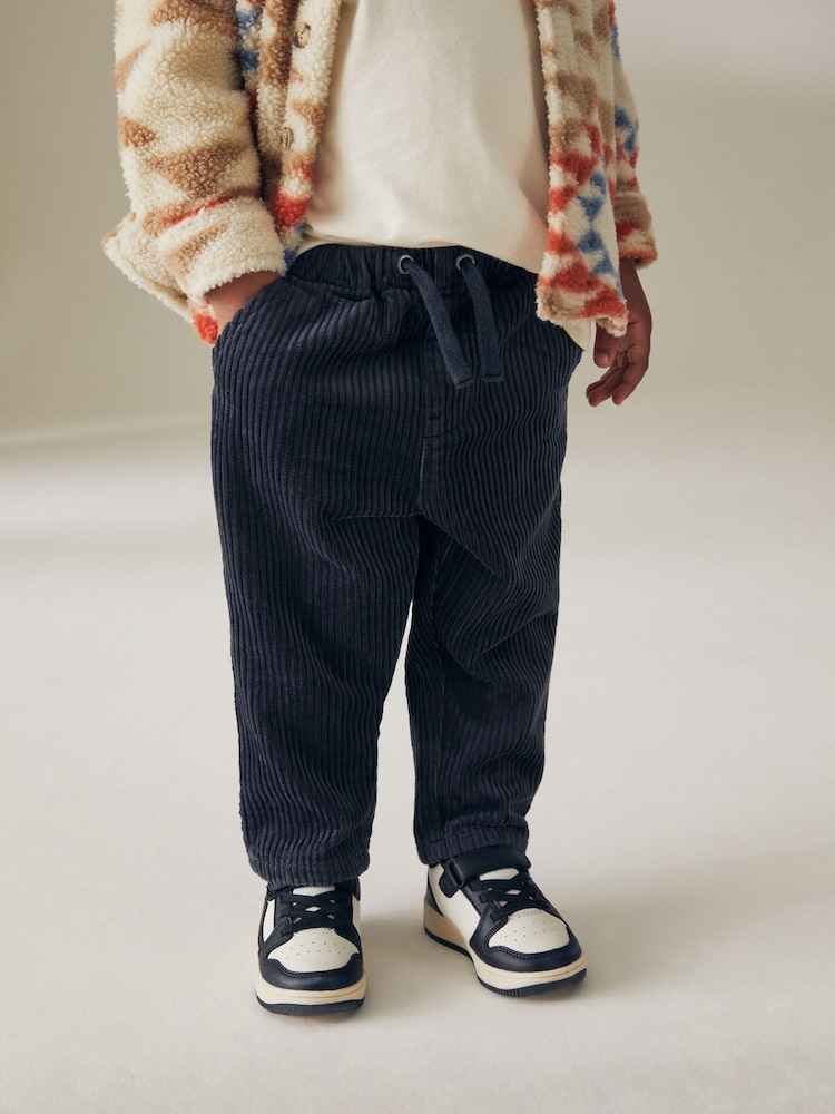 Indigo Blue Corduroy Pull On 100% Cotton Trousers (3mths-7yrs) - Image 1 of 3
