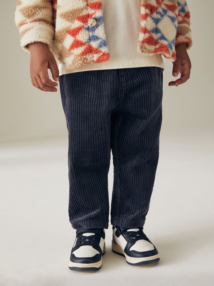 Indigo Blue Corduroy Pull On 100% Cotton Trousers (3mths-7yrs) - Image 3 of 3