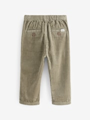 Sage Green Corduroy Pull On 100% Cotton Trousers (3mths-7yrs) - Image 6 of 7