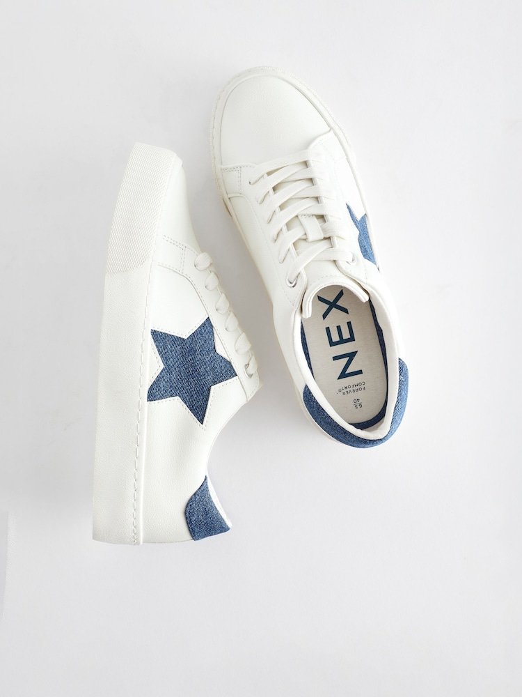 Blau/Weiß - Forever Comfort® – Chunky Star – Schnürschuhe aus Lackleder - Bild 5 von 5 Blau/Weiß - Forever Comfort® – Chunky Star – Schnürschuhe aus Lackleder - Bild 5 von 5