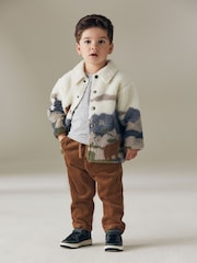 Tan Brown Corduroy Pull On 100% Cotton Trousers (3mths-7yrs) - Image 2 of 7