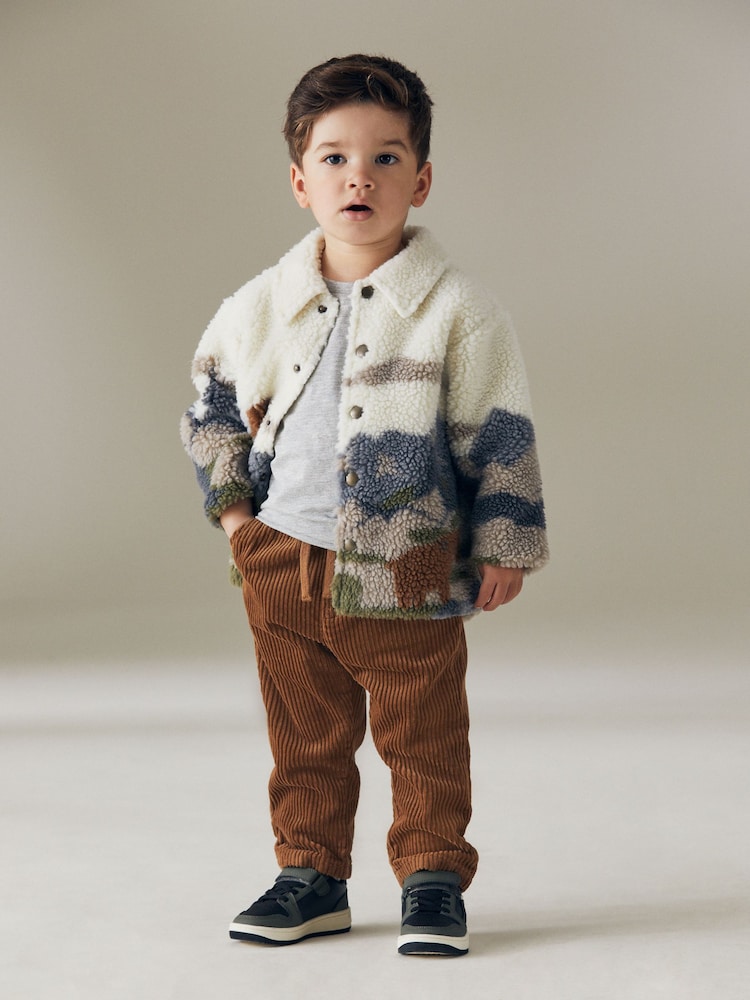Tan Brown Corduroy Pull On 100% Cotton Trousers (3mths-7yrs) - Image 2 of 7