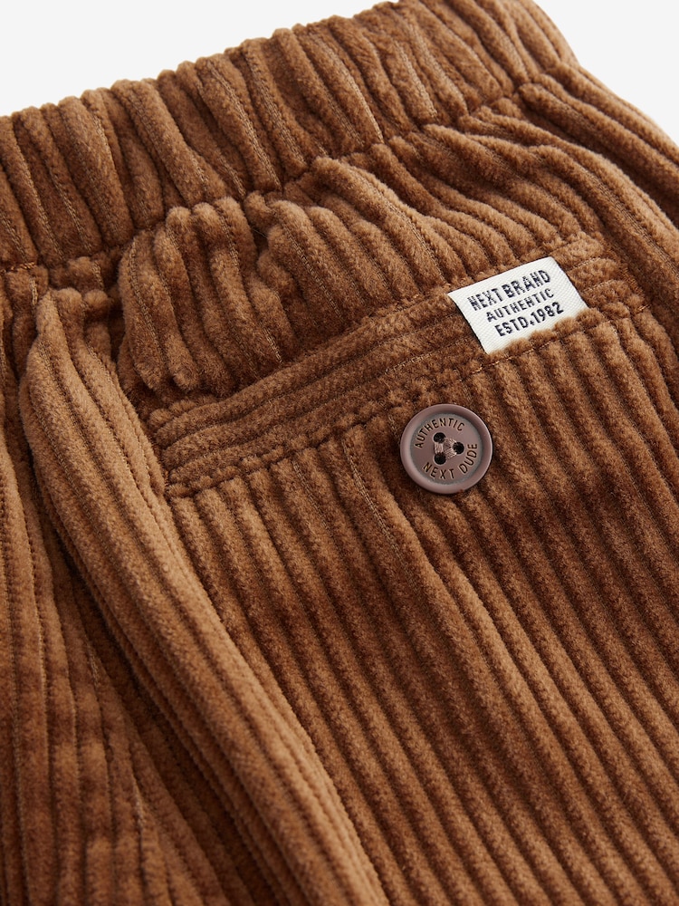 Tan Brown Corduroy Pull On 100% Cotton Trousers (3mths-7yrs) - Image 7 of 7