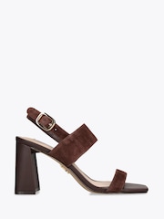 Steve Madden Brown Wendie Suede Sandals - Image 2 of 4