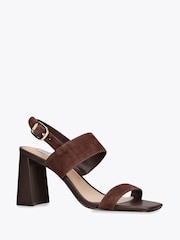 Steve Madden Brown Wendie Suede Sandals - Image 3 of 4