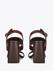 Steve Madden Brown Wendie Suede Sandals - Image 4 of 4