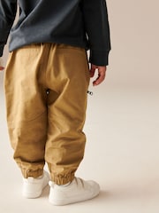 Tan Brown Seam Detail 100% Cotton Cargo Trousers (3mths-7yrs) - Image 3 of 6