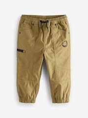 Tan Brown Seam Detail 100% Cotton Cargo Trousers (3mths-7yrs) - Image 4 of 6