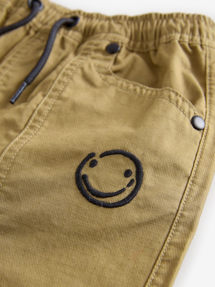 Tan Brown Seam Detail 100% Cotton Cargo Trousers (3mths-7yrs) - Image 6 of 6