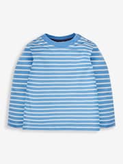 JoJo Maman Bébé Digger Latzhose & gestreiftes Top Set für Jungen mit Applikationen - Bild 4 von 5