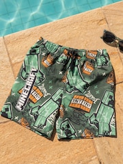 Vanilla Underground Green Minecraft Swim Shorts - Image 2 of 3