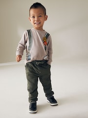 Khaki Green Pull-On Lined Trousers (3mths-7yrs) - Image 3 of 8
