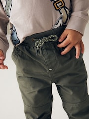 Khaki Green Pull-On Lined Trousers (3mths-7yrs) - Image 5 of 8