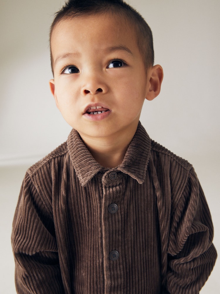 Soft Brown Corduroy 100% Cotton Boilersuit (3mths-5yrs) - Image 4 of 7