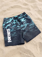 Vanilla Underground Blue Fortnite Swim Shorts - Image 1 of 4