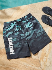 Vanilla Underground Blue Fortnite Swim Shorts - Image 2 of 4