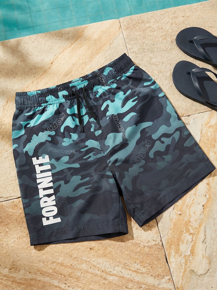 Vanilla Underground Blue Fortnite Swim Shorts - Image 2 of 4
