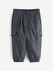 Charcoal Grey Lined Baggy Cargo Trousers with Toggle (3mths-7yrs) - Image 7 of 10