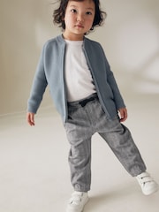 Grey Dogtooth Cosy Pull On Smart Trousers (3mths-7yrs) - Image 2 of 6