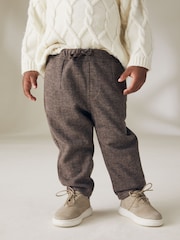 Brown Cosy Pull On Smart Trousers (3mths-7yrs) - Image 1 of 7
