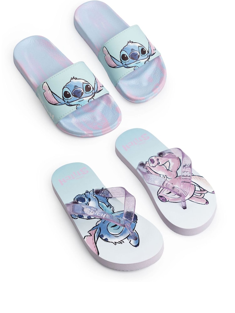 Vanilla Underground Lilo & Stitch Slide Flip Flops 2 Pack - Imagen 1 de 1