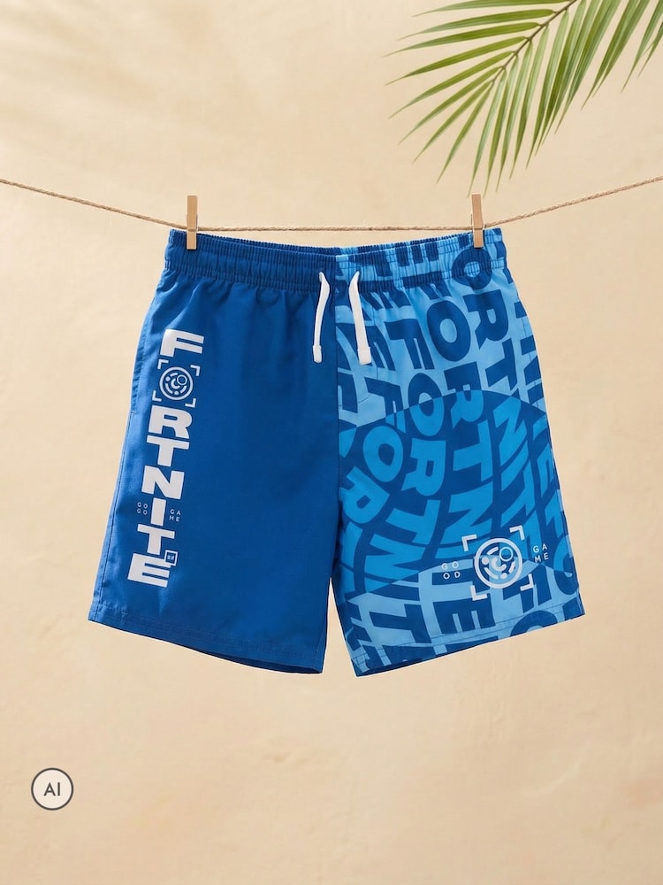 Vanilla Underground Blue Fortnite Swim Shorts - Image 3 of 3