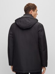 BOSS Black Water Repellent Hooded Parka Jacket - Image 2 of 6