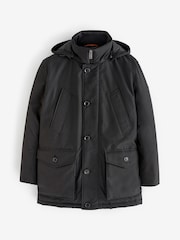 BOSS Black Water Repellent Hooded Parka Jacket - Image 6 of 6