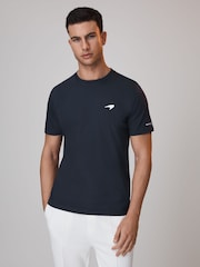 Reiss x McLaren F1 Team Airforce Blue McLaren F1 Mercerised Cotton Crew Neck T-Shirt - Image 1 of 6