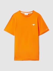 Reiss x McLaren F1 Team Papaya McLaren F1 Mercerised Cotton Crew Neck T-Shirt - Image 2 of 6