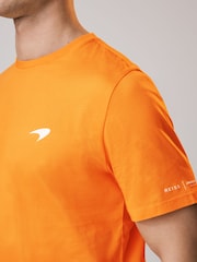 Reiss x McLaren F1 Team Papaya McLaren F1 Mercerised Cotton Crew Neck T-Shirt - Image 4 of 6
