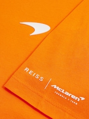 Reiss x McLaren F1 Team Papaya McLaren F1 Mercerised Cotton Crew Neck T-Shirt - Image 6 of 6