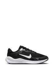 Nike Black/White Youth Revolution 7 Trainers - Image 1 of 12