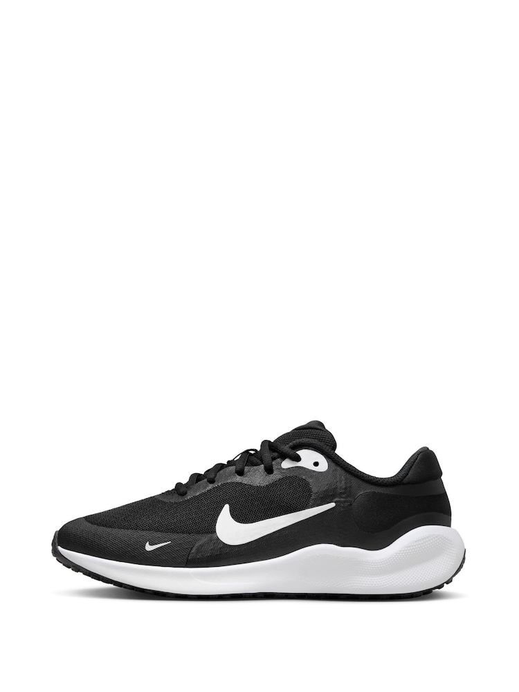 Nike Black/White Youth Revolution 7 Trainers - Image 2 of 12