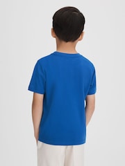 Reiss Lapis Blue Jude Teen Cotton Crew Neck T-Shirt - Image 4 of 5