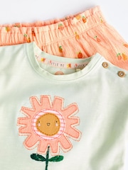 Orange Baby 100% Cotton Top and Shorts 2 Piece Set - Image 10 of 13