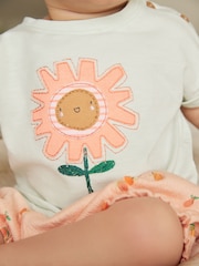 Orange Baby 100% Cotton Top and Shorts 2 Piece Set - Image 5 of 13