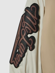 Reiss x McLaren F1 Team Taupe/Ecru 3-9 yrs McLaren F1 Patch Varsity Bomber Jacket - Image 11 of 12