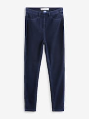 Blaue Rinse-Waschung - Cropped Leggings aus Denim-Jersey - Image 1 of 1