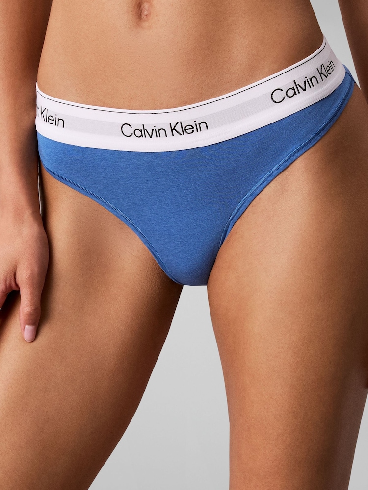 Modrá - Calvin Klein Icon Cotton Modal Knickers - Obrázek 2 z 5