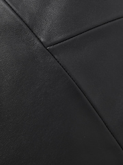 Reiss Black Raya Leather High Rise Midi Skirt - Image 6 of 6