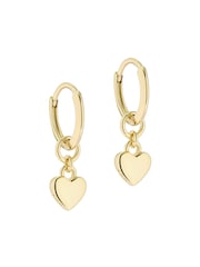 Ted Baker Gold Tone HARRYE: Tiny Heart Huggie Earrings - Image 2 of 4