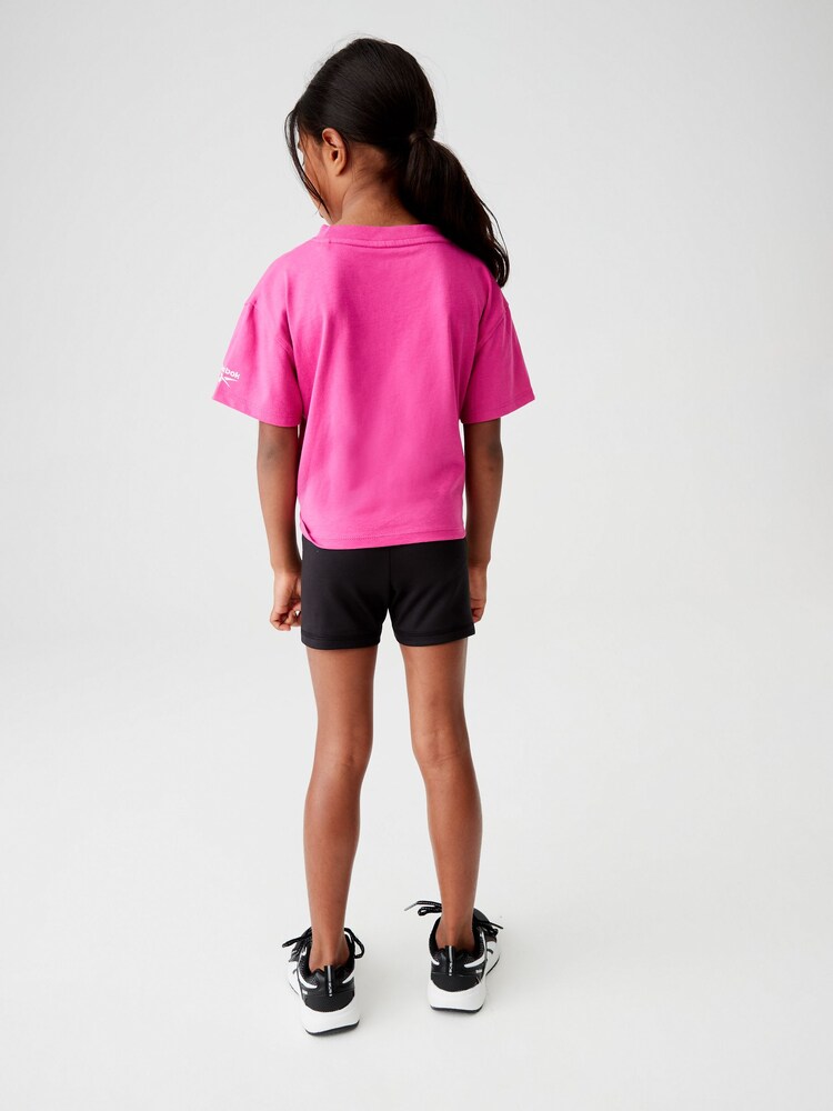 Reebok Tie Front Boxy Printed 100% Cotton T-Shirt - Image 2 of 9